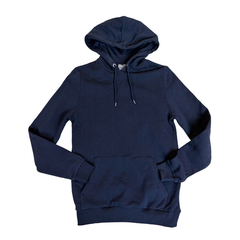 ASOS Hoodie Mens 2XS Navy Blue Soft Fleece Pullover 09046165